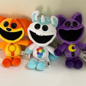 Poppy Playtime Smiling critter Plushys set of 3